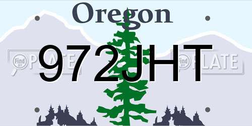 972JHT Oregon License Plate