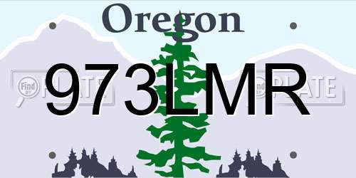 973LMR Oregon License Plate
