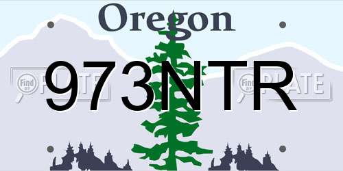 973NTR Oregon License Plate