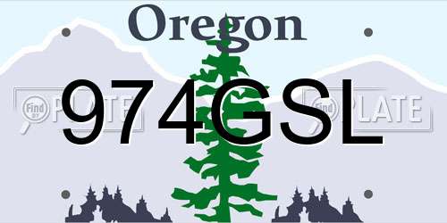 974GSL Oregon License Plate