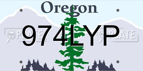 974LYP Oregon License Plate