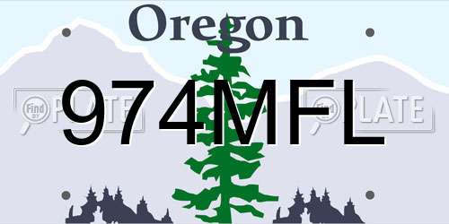 974MFL Oregon License Plate