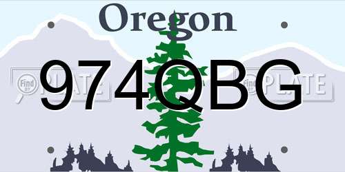 974QBG Oregon License Plate