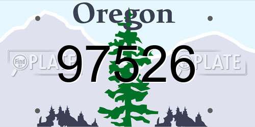 97526 Oregon License Plate