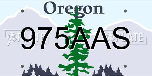 975AAS Oregon License Plate