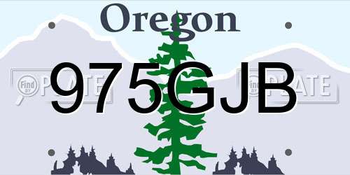 975GJB Oregon License Plate
