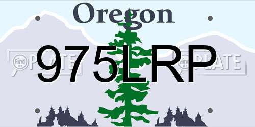 975LRP Oregon License Plate