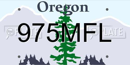 975MFL Oregon License Plate