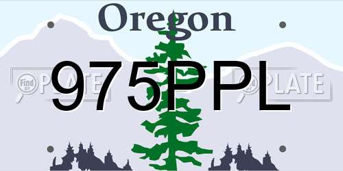 975PPL Oregon License Plate