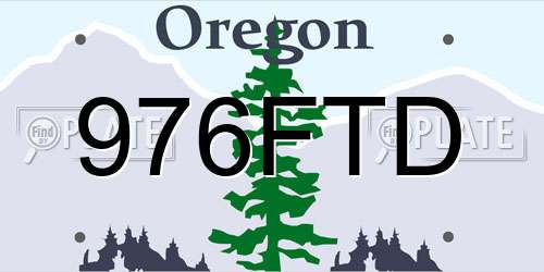 976FTD Oregon License Plate