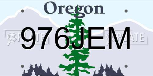 976JEM Oregon License Plate