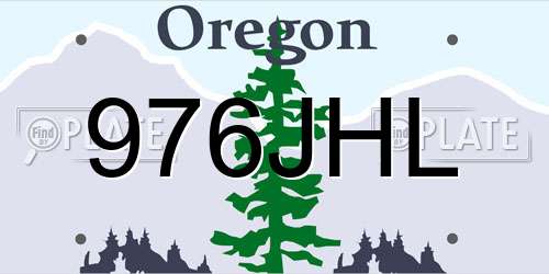 976JHL Oregon License Plate