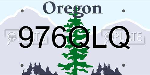 976QLQ Oregon License Plate