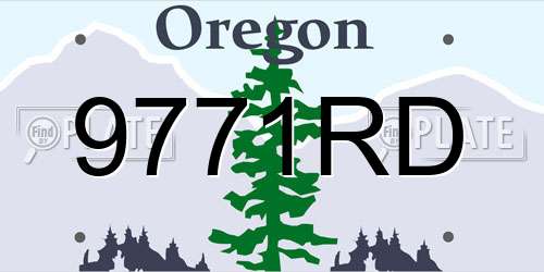 9771RD Oregon License Plate