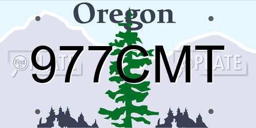 977CMT Oregon License Plate
