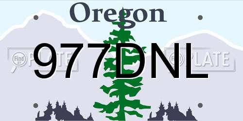 977DNL Oregon License Plate