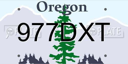 977DXT Oregon License Plate