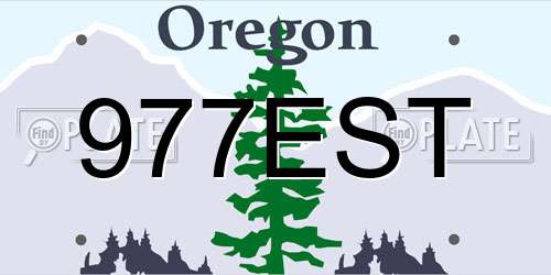 977EST Oregon License Plate