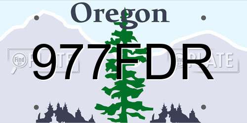 977FDR Oregon License Plate