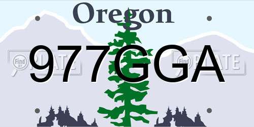 977GGA Oregon License Plate