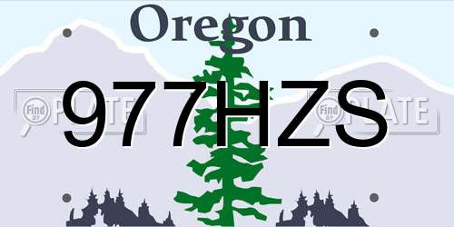 977HZS Oregon License Plate
