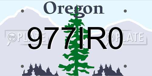 977IR0 Oregon License Plate