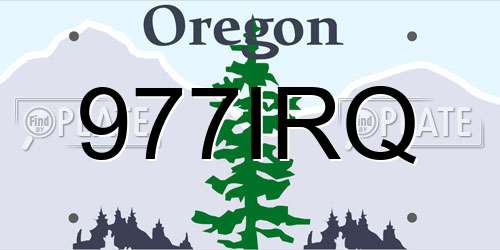 977IRQ Oregon License Plate