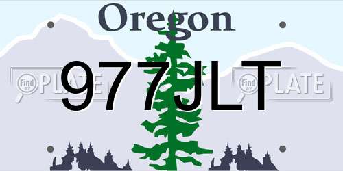 977JLT Oregon License Plate
