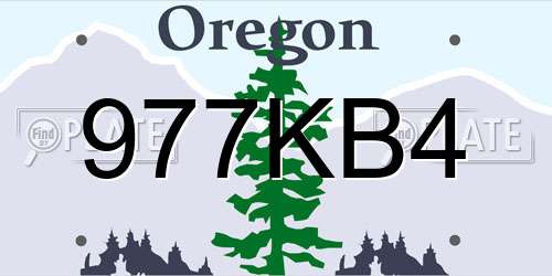 977KB4 Oregon License Plate