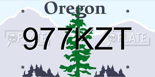 977KZT Oregon License Plate