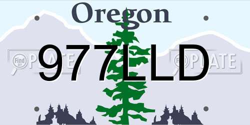 977LLD Oregon License Plate