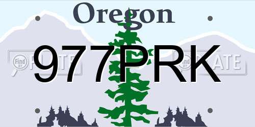 977PRK Oregon License Plate