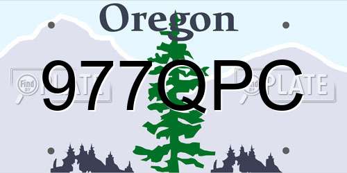 977QPC Oregon License Plate
