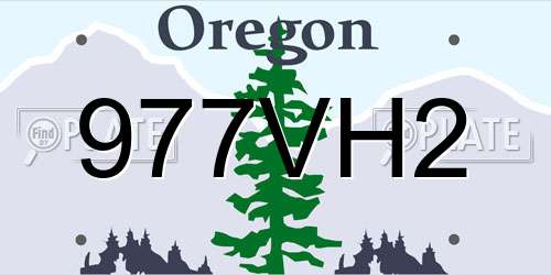 977VH2 Oregon License Plate