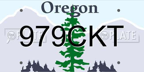 979CKT Oregon License Plate
