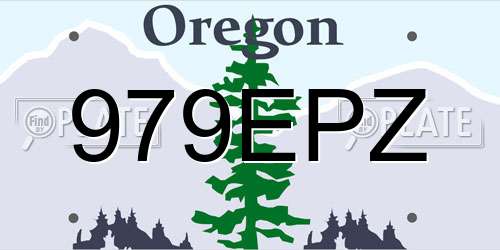 979EPZ Oregon License Plate