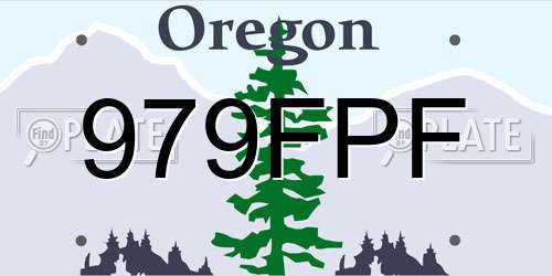 979FPF Oregon License Plate