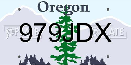 979JDX Oregon License Plate