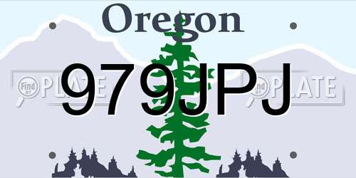 979JPJ Oregon License Plate