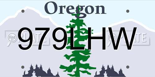 979LHW Oregon License Plate