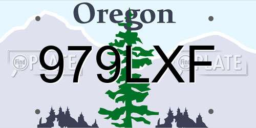 979LXF Oregon License Plate