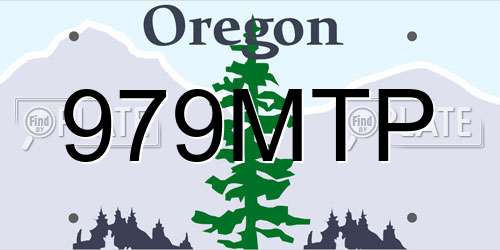979MTP Oregon License Plate