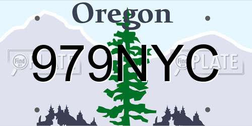 979NYC Oregon License Plate