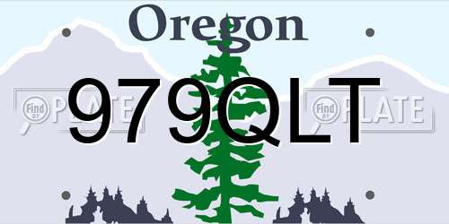 979QLT Oregon License Plate
