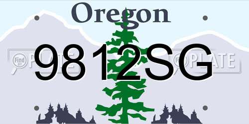 9812SG Oregon License Plate