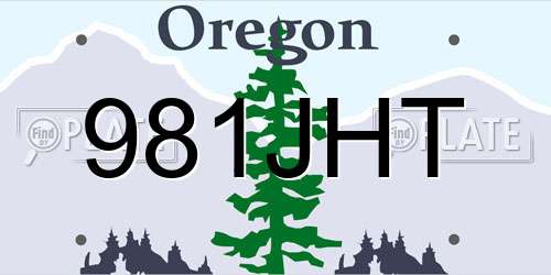 981JHT Oregon License Plate