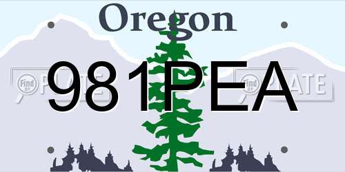 981PEA Oregon License Plate