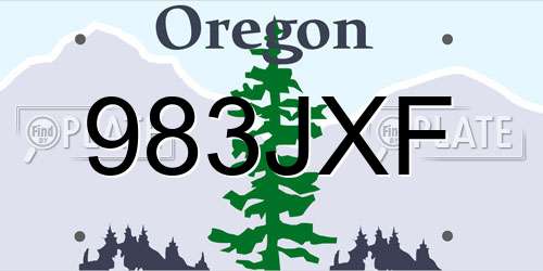 983JXF Oregon License Plate