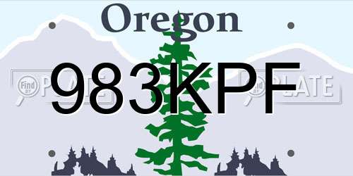 983KPF Oregon License Plate