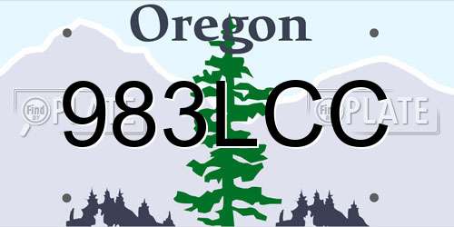 983LCC Oregon License Plate